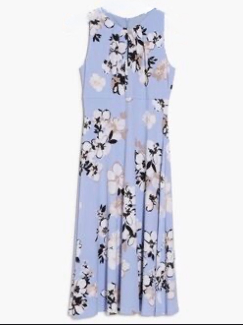 London Times light blue floral midi dress